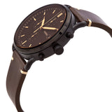 Buy Shop Fossil Commuter Chronograph Black Dial Brown Leather Strap Watch for Men - FS5403 USA Online