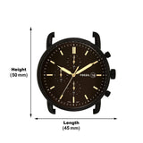 Buy Shop Fossil Commuter Chronograph Black Dial Brown Leather Strap Watch for Men - FS5403 USA Online