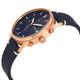 Buy Shop Fossil The Commuter Blue Dial Blue Leather Strap Watch for Men - FS5404 USA Online