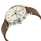 Buy Shop Fossil The Commuter White Dial Brown Leather Strap Watch for Men - FS5402 USA Online