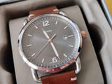 Buy Shop Fossil Commuter Grey Dial Brown Leather Strap Watch for Men - FS5417 USA Online