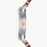 Buy Shop Fossil Commuter Grey Dial Brown Leather Strap Watch for Men - FS5417 USA Online
