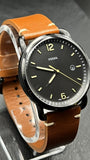Buy Shop Fossil Commuter Three Hand Date Black Dial Brown Leather Strap Watch for Men - FS5276 USA Online