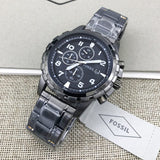 Buy Shop Fossil Dean Chronograph Black Dial Black Steel Strap Watch for Men - FS4721 USA Online