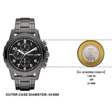 Buy Shop Fossil Dean Chronograph Black Dial Black Steel Strap Watch for Men - FS4721 USA Online