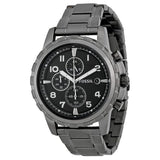 Buy Shop Fossil Dean Chronograph Black Dial Black Steel Strap Watch for Men - FS4721 USA Online
