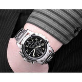 Buy Shop Fossil Dean Chronograph Black Dial Silver Steel Strap Watch for Men - FS4542 USA Online