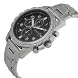 Buy Shop Fossil Dean Chronograph Black Dial Silver Steel Strap Watch for Men - FS4542 USA Online
