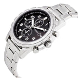 Buy Shop Fossil Dean Chronograph Black Dial Silver Steel Strap Watch for Men - FS4542 USA Online