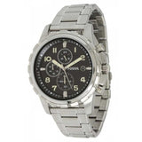 Buy Shop Fossil Dean Chronograph Black Dial Silver Steel Strap Watch for Men - FS4542 USA Online