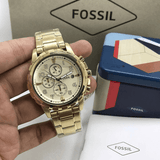 Buy Shop Fossil Dean Chronograph Champagne Dial Gold Steel Strap Watch for Men - FS4867 USA Online