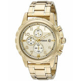 Buy Shop Fossil Dean Chronograph Champagne Dial Gold Steel Strap Watch for Men - FS4867 USA Online