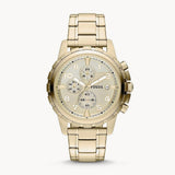 Buy Shop Fossil Dean Chronograph Champagne Dial Gold Steel Strap Watch for Men - FS4867 USA Online