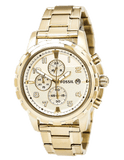 Buy Shop Fossil Dean Chronograph Champagne Dial Gold Steel Strap Watch for Men - FS4867 USA Online