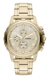 Buy Shop Fossil Dean Chronograph Champagne Dial Gold Steel Strap Watch for Men - FS4867 USA Online