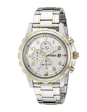 Buy Shop Fossil Dean Chronograph White Dial Silver Steel Strap Watch for Men - FS4795 USA Online