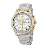 Buy Shop Fossil Dean Chronograph White Dial Silver Steel Strap Watch for Men - FS4795 USA Online