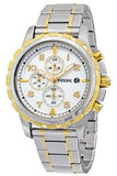Buy Shop Fossil Dean Chronograph White Dial Silver Steel Strap Watch for Men - FS4795 USA Online