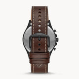 Buy Shop Fossil Dillinger Chronograph White Dial Brown Leather Strap Watch for Men - FS5674 USA Online