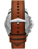 Buy Shop Fossil Dillinger Luggage Chronograph Blue Dial Brown Leather Strap Watch for Men - FS5675 USA Online