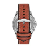 Buy Shop Fossil Dillinger Luggage Chronograph Blue Dial Brown Leather Strap Watch for Men - FS5675 USA Online