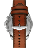 Buy Shop Fossil Dillinger Luggage Chronograph Green Dial Brown Leather Strap Watch for Men - FS5734 USA Online