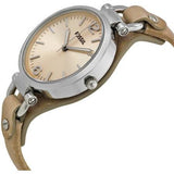 Buy Shop Fossil Georgia Bone Grey Dial Beige Leather Strap Watch for Women - ES2830 USA Online