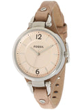 Buy Shop Fossil Georgia Bone Grey Dial Beige Leather Strap Watch for Women - ES2830 USA Online