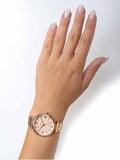 Buy Shop Fossil Jacqueline Rose Gold Dial Rose Gold Steel Strap Watch for Women - ES3435 USA Online