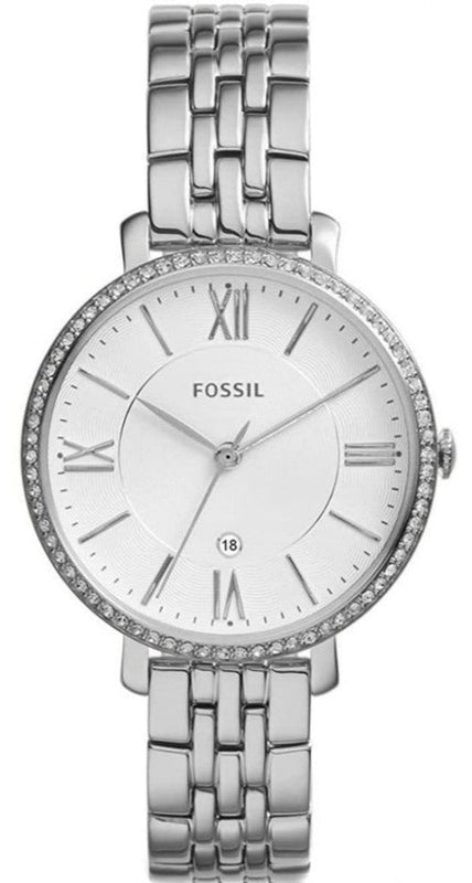 Buy Shop Fossil Jacqueline White Dial Silver Steel Strap Watch for Women - ES3631 USA Online