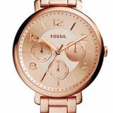 Buy Shop Fossil Jacqueline Rose Gold Dial Rose Gold Steel Strap Watch for Women - ES3665 USA Online
