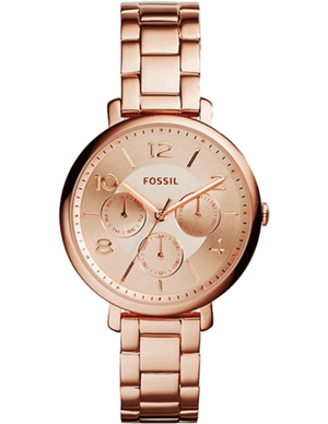 Buy Shop Fossil Jacqueline Rose Gold Dial Rose Gold Steel Strap Watch for Women - ES3665 USA Online