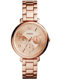 Buy Shop Fossil Jacqueline Rose Gold Dial Rose Gold Steel Strap Watch for Women - ES3665 USA Online