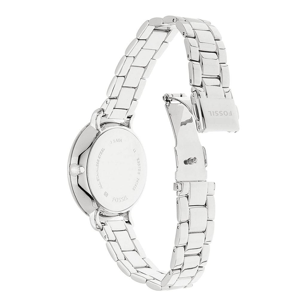 Buy Shop Fossil Jacqueline Multifunction White Dial Silver Steel Strap Watch for Women - ES3738 USA Online