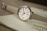 Buy Shop Fossil Jacqueline White Dial Beige Leather Strap Watch for Women - ES3793 USA Online