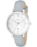 Buy Shop Fossil Jacqueline White Dial Light Blue Leather Strap Watch for Women - ES3821 USA Online