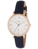 Buy Shop Fossil Jacqueline White Dial Blue Leather Strap Watch for Women - ES3843 USA Online