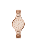 Buy Shop Fossil Jacqueline Rose Gold Dial Rose Gold Steel Strap Watch for Women - ES3970 USA Online