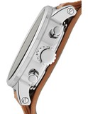 Buy Shop Fossil Original Boyfriend Sport Chronograph Beige Dial Brown Leather Strap Watch for Women - ES4046 USA Online
