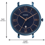 Buy Shop Fossil Jacqueline Blue Dial Blue Steel Strap Watch for Women - ES4094 USA Online