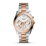 Buy Shop Fossil Perfect Boyfriend Mother of Pearl Dial Two Tone Steel Strap Watch for Women - ES4135 USA Online