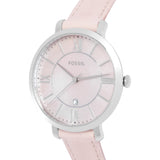 Buy Shop Fossil Jacqueline Blush Mother of Pearl Dial Pink Leather Strap Watch for Women - ES4151 USA Online