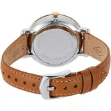 Buy Shop Fossil Tailor Date-Day Quartz Blue Dial Brown Leather Strap Watch for Women - ES4257 USA Online