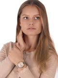 Buy Shop Fossil Jacqueline Mother of Pearl White Dial Gold Mesh Strap Watch for Women - ES4352 USA Online