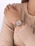 Buy Shop Fossil Jacqueline Mother of Pearl White Dial Gold Mesh Strap Watch for Women - ES4352 USA Online