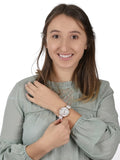 Buy Shop Fossil Jacqueline Quartz Mother of Pearl White Dial White Leather Strap Watch for Women - ES4579 USA Online