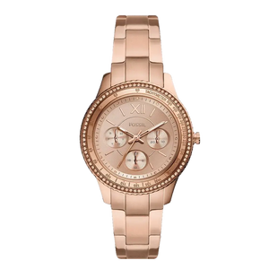 Buy Shop Fossil Stella Sport Multifunction Rose Gold Dial Rose Gold Steel Strap Watch for Women - ES5106 USA Online