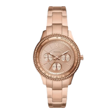 Buy Shop Fossil Stella Sport Multifunction Rose Gold Dial Rose Gold Steel Strap Watch for Women - ES5106 USA Online