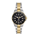Buy Shop Fossil Blue Dive Three Hand Black Dial Two Tone Steel Strap Watch For Women - ES5349 USA Online