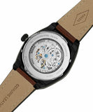 Buy Shop Fossil Everett Automatic Analog Black Dial Brown Leather Strap Watch for Men - ME3207 USA Online